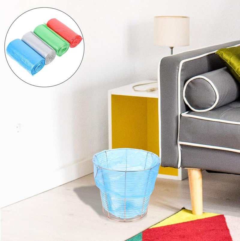 أكياس قمامة سميكة قابلة للتحلل الحيوي 4 لفات 30 قطعة لكل لفة تصنيف ملون لفصل نفايات المطبخ - Image 3